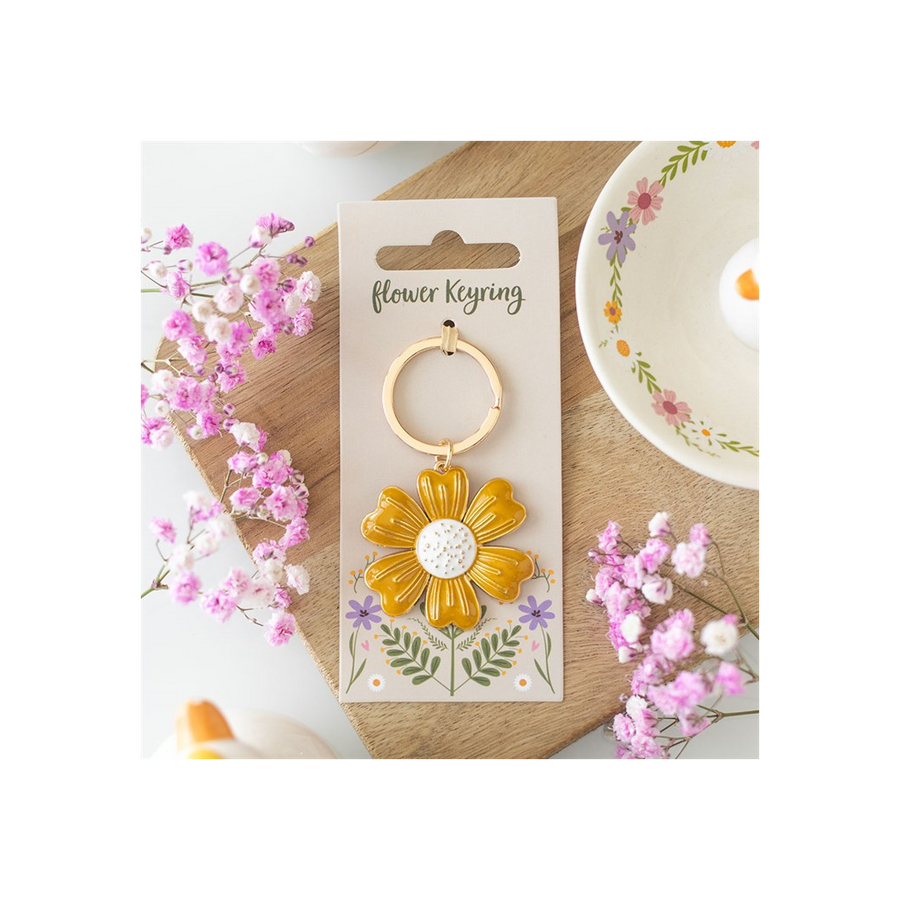 Yellow Daisy Keyring