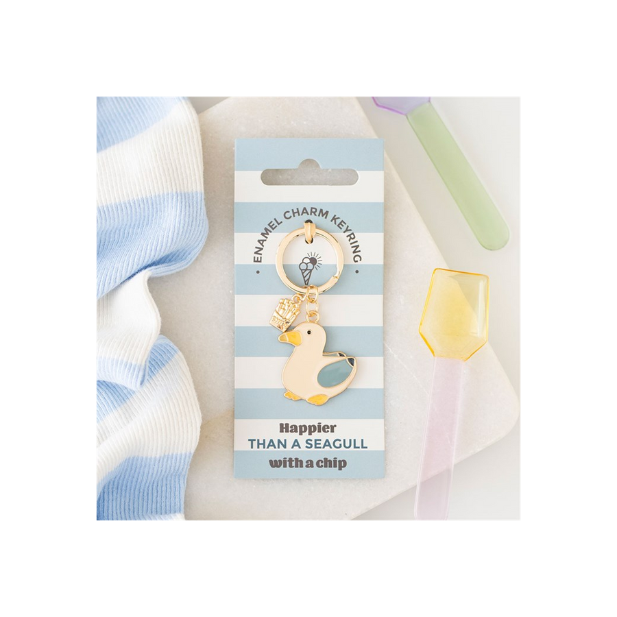 Seagull and Chips Keyring