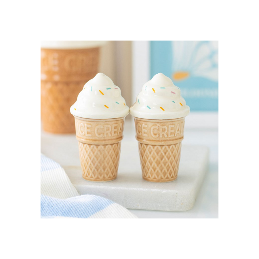 Ice Cream Cone Salt and Pepper Shakers