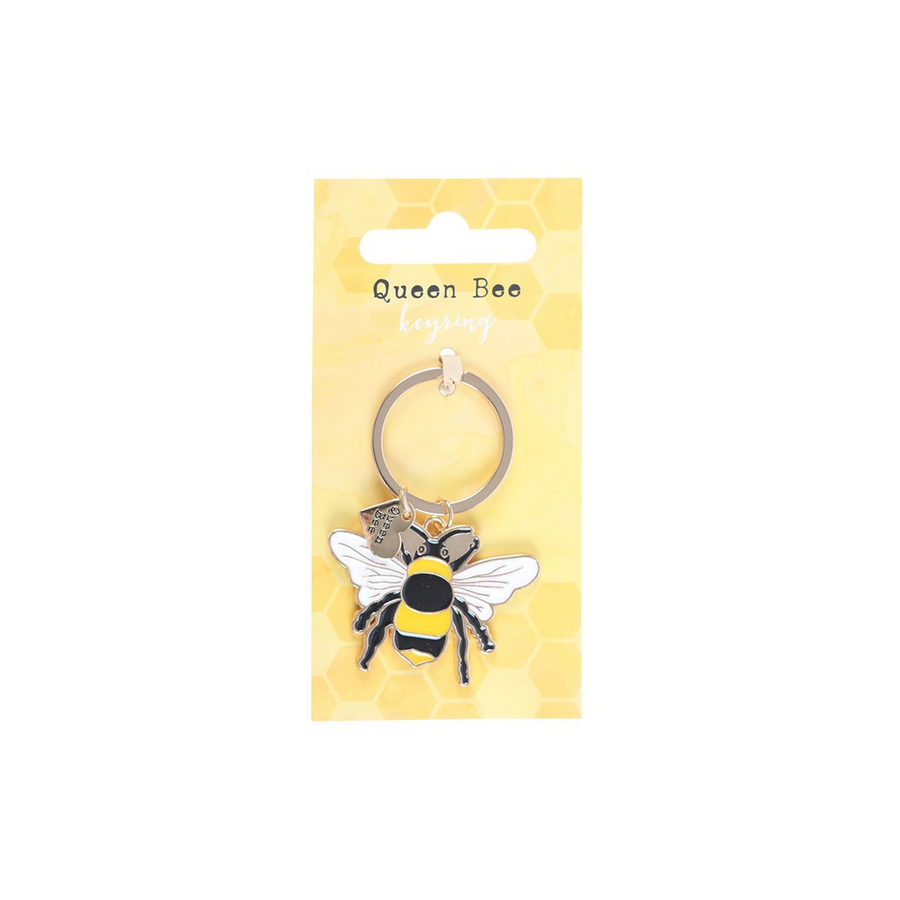 Queen Bee Enamel Keyring