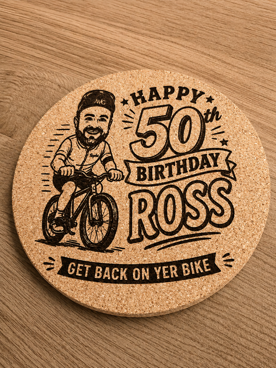 Personalised Cork Coasters Pack of 10 image 0