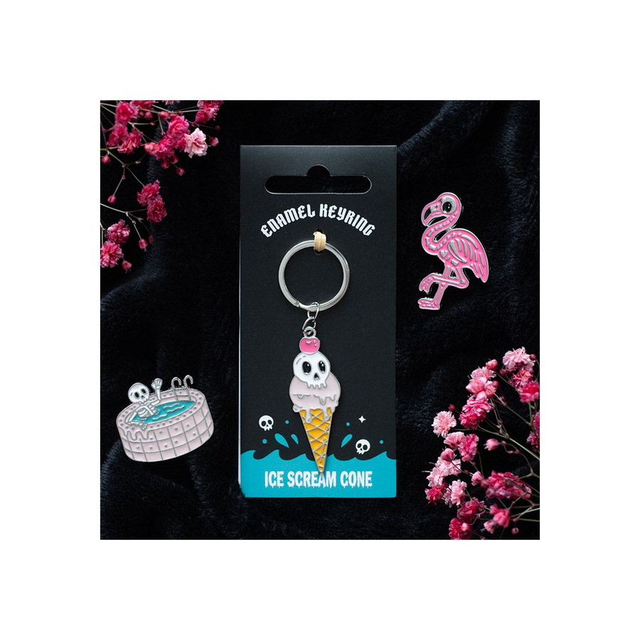 Ice Scream Cone Keyring