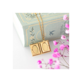 Book Shaped Locket Necklace in Gift Box