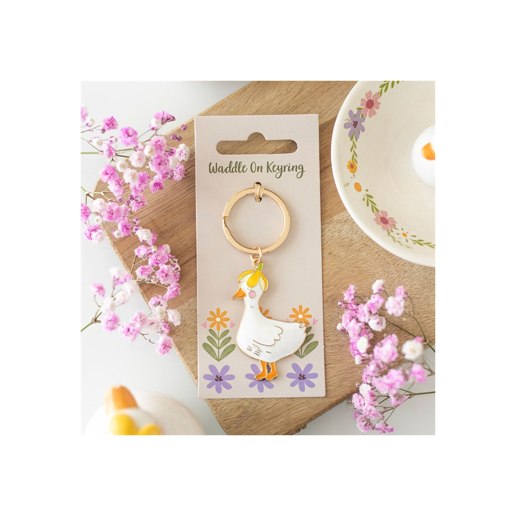 Waddle On Duck Keyring. Product image.