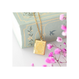 Book Shaped Locket Necklace in Gift Box