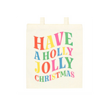 Holly Jolly Christmas Polyester Tote Bag