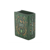 Green Witch Book Shaped Vase