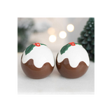 Christmas Pudding Salt and Pepper Shakers