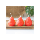 Set of 3 Strawberry Shaped Candles