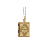 Book Shaped Locket Necklace in Gift Box