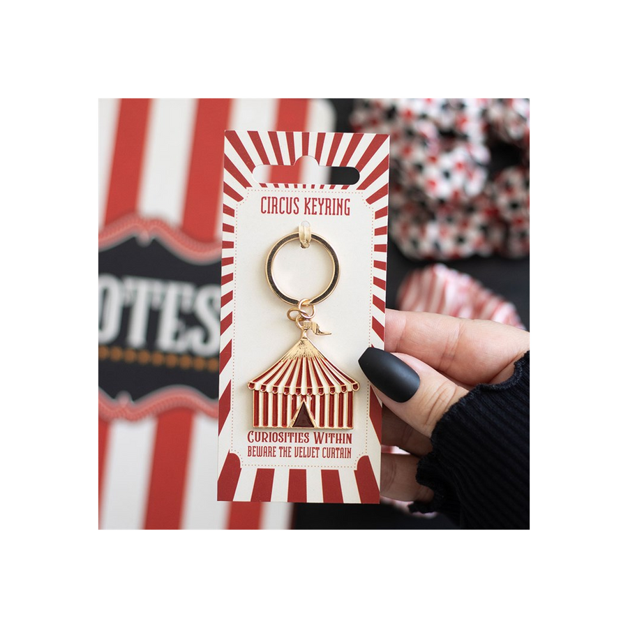 Circus Tent Keyring. Product image.