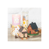 Pink House Incense Cone Burner with Pumpkins