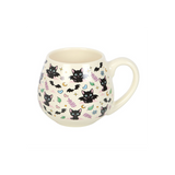Cute and Creepy Cat Print Rounded Mug