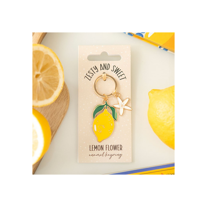 Lemon Flower Keyring