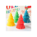 Set of 4 Colourful Christmas Tree Candles