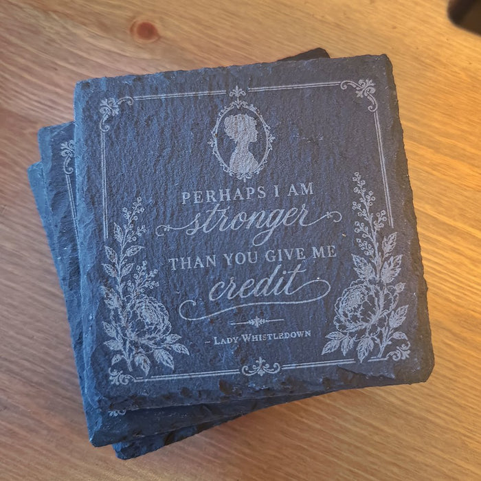 Personalised Bridgerton Inspired Slate Coaster - Pack of 2 image 1