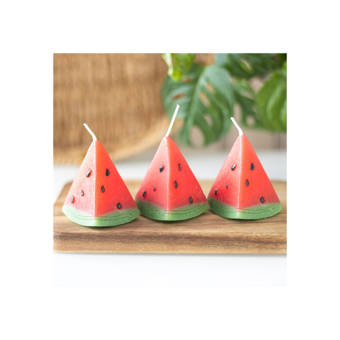 Set of 3 Watermelon Shaped Candles