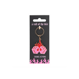 Flaming Dice Keyring