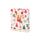 23cm Nostalgic Christmas Print Gift Bag