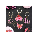 Flaming Dice Keyring