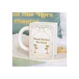 Read Books Be Kind White Book Shaped Mug