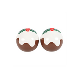 Christmas Pudding Salt and Pepper Shakers