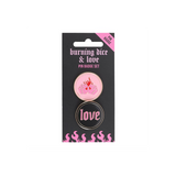 Flaming Dice and Love Pin Badge Set