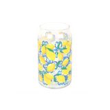 Lemon Print Can Glass
