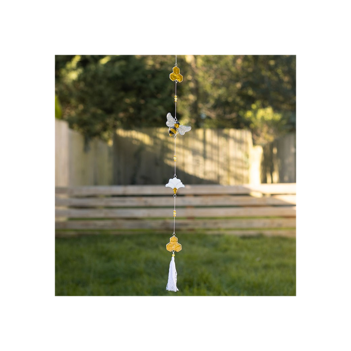 String of Bee and Honeycomb Suncatchers