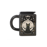 Black Cat Magick Book of Spells Book Shaped Mug