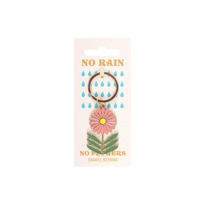 No Rain, No Flowers Keyring. Product image, view 2.