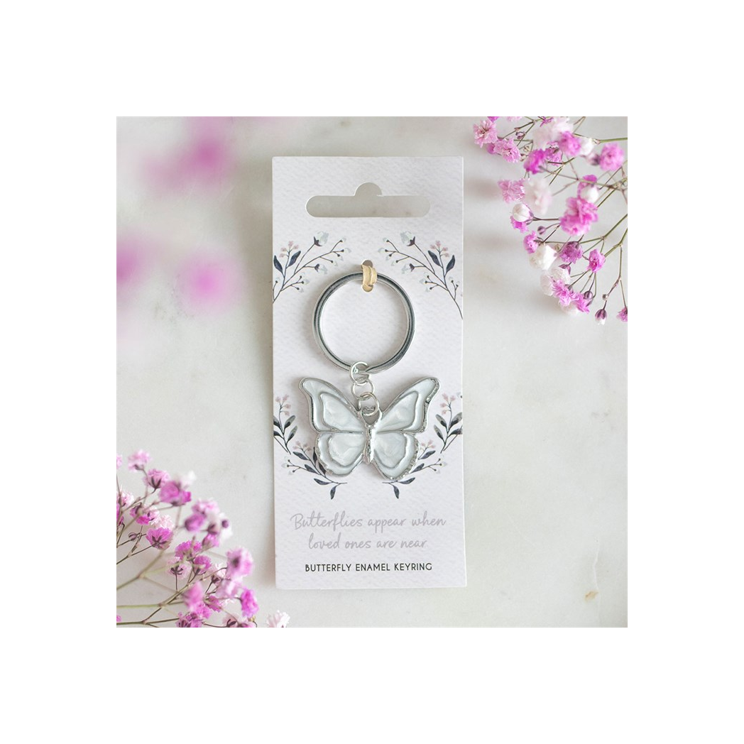 Butterflies Appear Keyring. Product image.