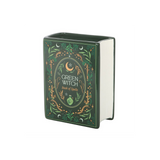Green Witch Book Shaped Vase