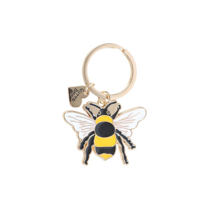 Queen Bee Enamel Keyring