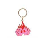 Flaming Dice Keyring