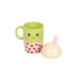 Kawaii Bubble Tea Lidded Mug