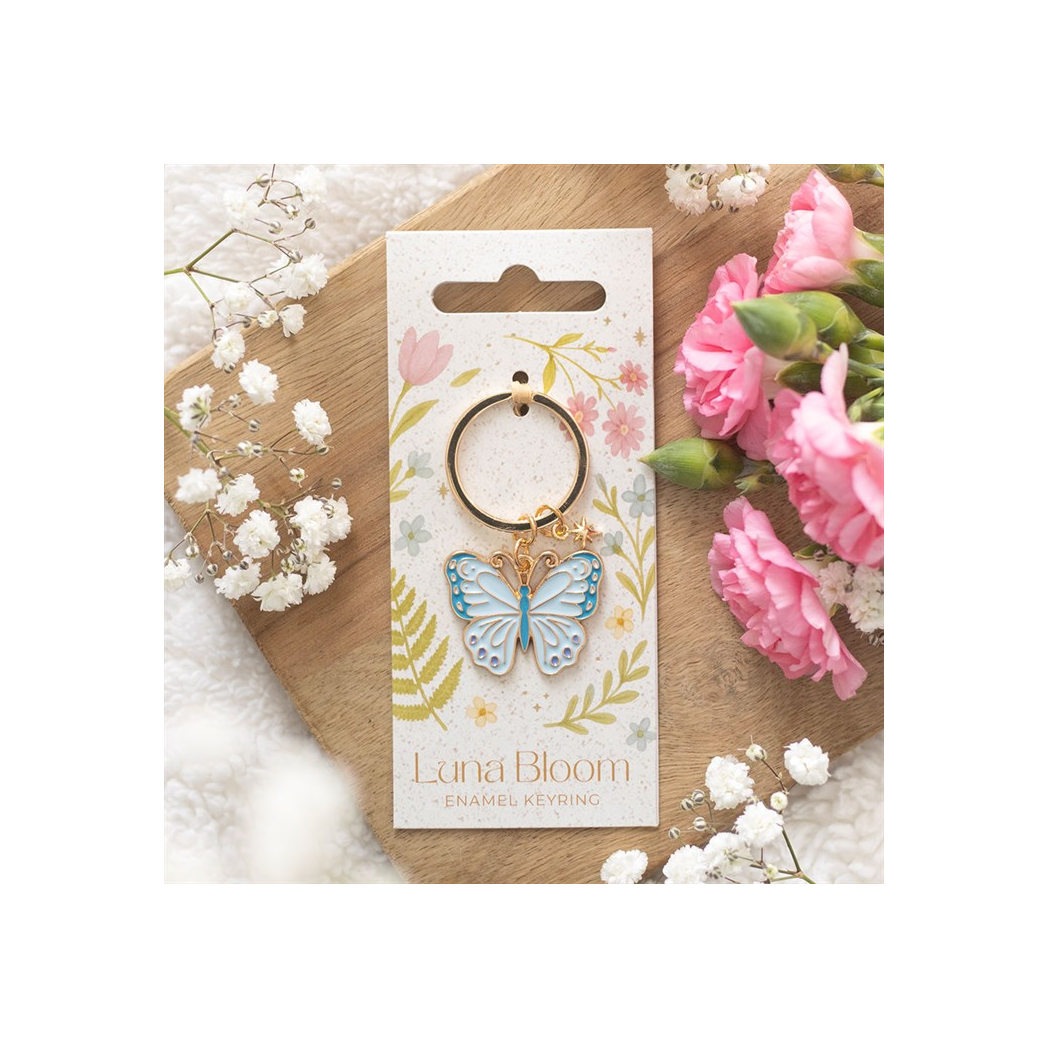Luna Butterfly Keyring. Product image.