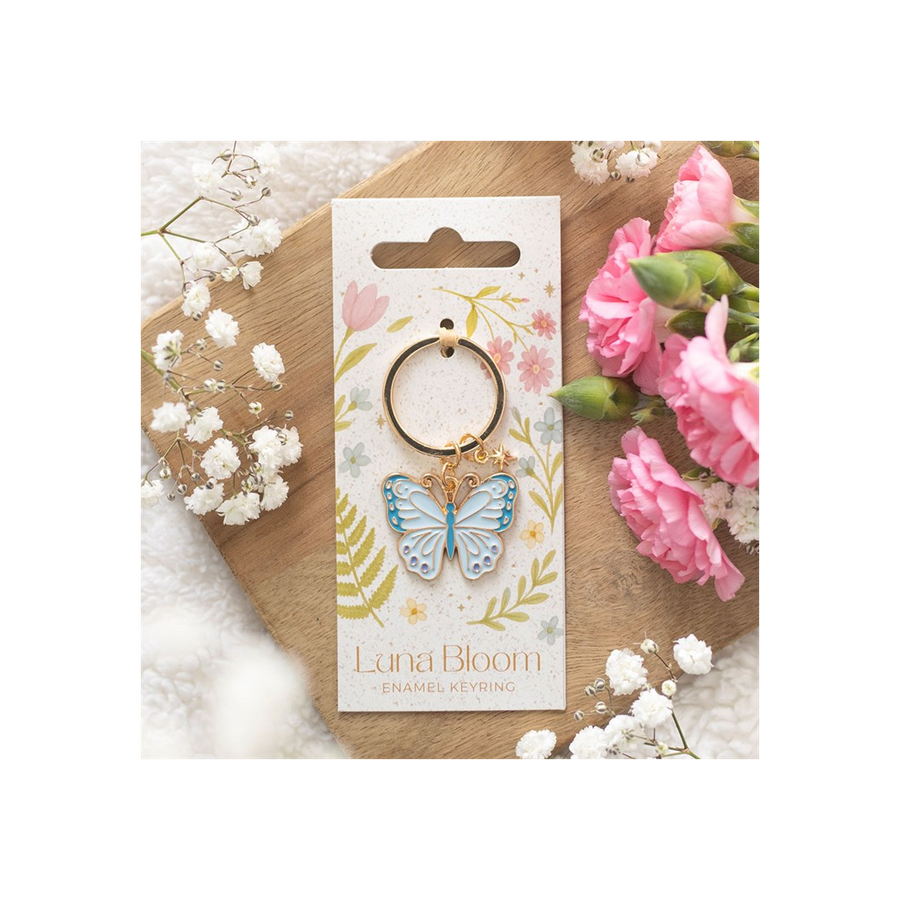 Luna Butterfly Keyring. Product image.