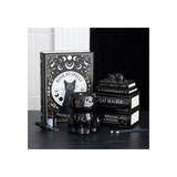 Black Cat Book Stack Oil Burner with Cat