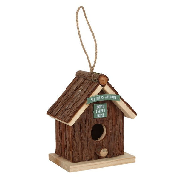 Wood Bark Bird House. Product image.