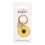 You Are My Sunshine Sunflower Keyring. Product image, view 2.