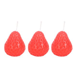 Set of 3 Strawberry Shaped Candles
