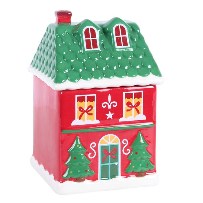 Red Christmas House Oil Burner