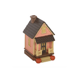 Pink House Incense Cone Burner with Pumpkins