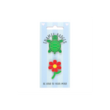 Set of 2 Turtle and Flower Pin Badges