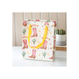 23cm Cowboy Boot Print Gift Bag