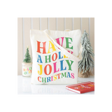 Holly Jolly Christmas Polyester Tote Bag