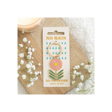 No Rain, No Flowers Keyring. Product image.