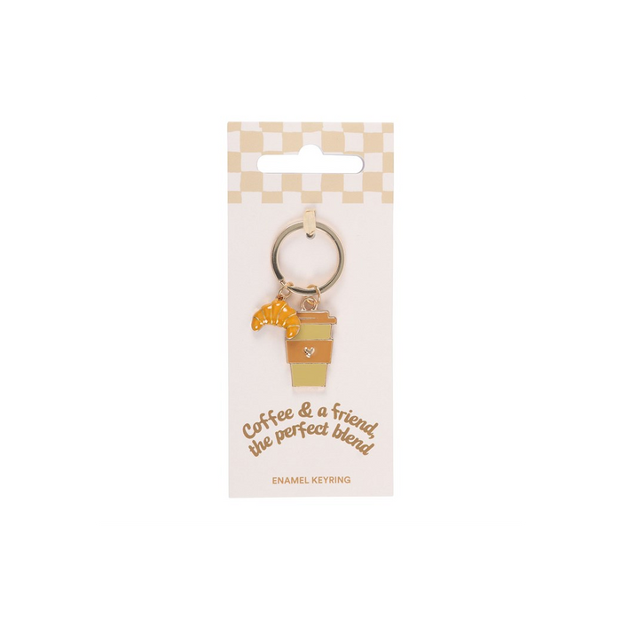 Coffee and a Friend Keyring