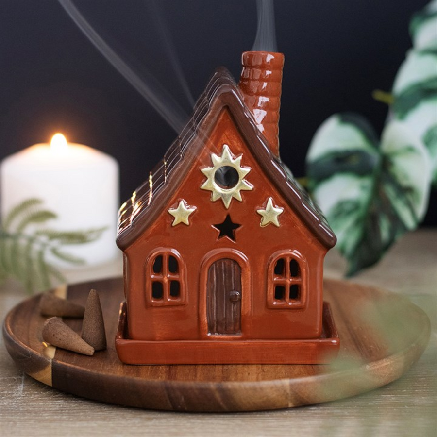 Hearth Cottage Incense Cone Holder. Product image.